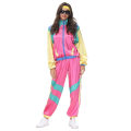 Pikkukuva 2 / 4: Pariskunta Hippiasut Naisten Carnival Halloween Vintage Party 70s 80s Rock Disco Vaatteet Puku Cosplay Asut V Pink M