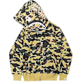 Miniatyrbilde 1 av 2: Hettegenser for menn Camo Loose Zipper Jacket H Yellow 4XL