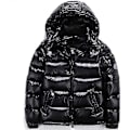 Miniatyrbild 1 av 5: Winter Shiny Down Jacket Men's Jacket Stand Collar Down Jacket With Hood K Black XL