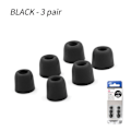 Miniatyrbillede 1 af 10: 3 par ørepropper Memory Foam Eartips SVART black