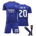 Miniatyrbillede 1 af 2: Real Madrid Away Royal Soccer Kits Fodboldtrøje T-shirt 22/23 H 20   Vini Jr 24(130-140CM)