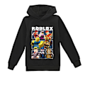Miniatyrbillede 2 af 2: Roblox hættetrøje til børn Varm hættetrøjetøj Roblox hættetrøje med tryk grå CNMR 140cm