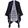 Miniatyrbillede 1 af 5: Ponchoer til kvinder Sjaler omslutter Oversized vintertørklæde Dameknæ Z X