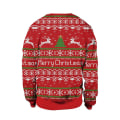 Miniatyrbilde 2 av 3: Julegenser Vinter Høst Crew Neck Topper Sweatshirt ed Pure Santa Printed CNMR Merry Christmas M