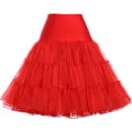 Pikkukuva 1 / 4: 50-luvun alushame Rockabilly-mekko Crinoline Tutu naisille Z X Red M