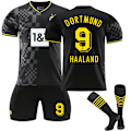 Miniatyrbillede 1 af 2: 22/23 New Borussia Dortmund Udefodboldsæt Fodbolduniformer - Haaland 9 M