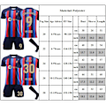 Pikkukuva 3 / 3: Barcelonan koti nro 10 Messi nro 8 Pedri jalkapallopaita / #30 4-5Y