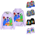 Miniatyrbild 2 av 3: Cartoon Rainbow friends Hoodie T-shirt Pojkar Flickor Sweatshirts Z D 160cm