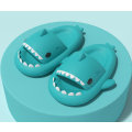 Pikkukuva 1 / 5: Shark Tossut Kylpytossut EVA Hait Tossut Lapset Naiset Miehet Pehmeät Floppy Tossut Sandaalit Verkkotossut - Cyan Blue 23-23.5cm