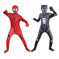 Miniatyrbillede 1 af 2: Voksen børn Venom Spider-man superhelte kostume Red 150cm
