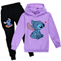 Miniatyrbild 1 av 3: Lilo Stitch Kid Pojkar Huvtröja Jogger Träningsbyxa 2 ST Kläder W purple purple 170cm