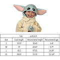 Pikkukuva 3 / 3: Jouluvauva Yoda-asu, mandalorialainen The Child Robe Takki Hattu Y S
