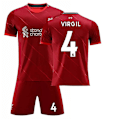 Miniatyrbillede 1 af 2: 21/22 iverpool Home Salah Fodboldtrøje Træningsdragter Z X VIRGIL NO.4 L