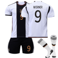 Miniatyrbillede 1 af 2: 22-23 Qatar World Cup Tyskland Hjemmefodboldtrøje Træningsdragt V WERNER 9 S