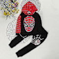 Miniatyrbild 2 av 3: Sportkläder för barn Pojkar Hoodie Sweatshirt Byxor Kostym Kostym Kläder V Black 2-3 Years
