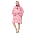 Pikkukuva 1 / 2: Pariskunnan kotivaatteet paksuuntuneet lämpimät kylmätaitettavat hupulliset pyjamat K pink