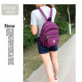 Pikkukuva 3 / 3: Naisten Nylon Mini Reppu Kukkaro Pieni Reppu Olkareppu Matkalaukut -1 Deep Purple