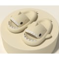 Pikkukuva 1 / 5: Shark Tossut Kylpytossut EVA Hait Tossut Lapset Naiset Miehet Pehmeät Floppy Tossut Sandaalit Verkkotossut - Beige 27-27.5cm