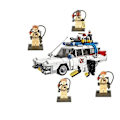 Miniatyrbild 3 av 5: I lager MOC Kompatibel 21108 Ghostbusters Ecto-1 Filmbil Byggklossar DIY Leksaker Montering Modell för Barn Pojkar Flickor Presenter Z with Mini dolls