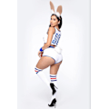 Pikkukuva 4 / 5: Squad Lola Bunny Rabbit Cosplay -asut Naisten huippuhousuihin Red M