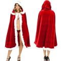 Miniatyrbillede 3 af 4: Kvinder Julehætte Kap Rød Lang Kappe exig anta Cosplay Kostume H S