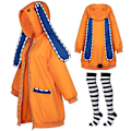 Miniatyrbillede 1 af 4: Runa Costume Coat Cosplay Uniform Zip-up hættetrøjejakke+strømper Z 3XL