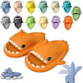 Miniatyrbild 1 av 4: 2022 Upgrade Cloud Shark Slides, Söta Shark Tofflor för kvinnor män CNMR Orange EUR 36-37