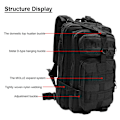 Miniatyrbilde 8 av 11: Military Tactical Army Backpack Outdoor Bag 30L -1 camouflage