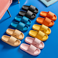 Miniatyrbillede 2 af 2: Kvinders Chunky Platform Cloud Slippers - khaki 38-39(250mm)