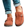 Miniatyrbild 1 av 5: Kvinnor Casual Comfy Clogs Mocka Slip On Sandaler Sommar Hem Offic . Orange 41