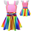 Pikkukuva 4 / 5: Party Girls Anime Cosplay Kaunis Nancy Rainbow Dress Prinsessa zy Rainbow Dress 120cm