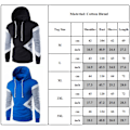 Miniatyrbillede 4 af 4: Langærmede hættetrøjer til mænd Hættetrøje med jakke Pullover Top H blue M