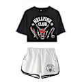 Pikkukuva 1 / 2: Stranger Things kausi 4 Hellfire Club Crop Shortsit CNMR Color 1 XS