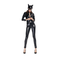 Pikkukuva 1 / 5: Naisten PU-nahkainen Catsuit Cosplay Halloween Cat Mask -haalari zy