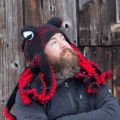 Miniatyrbilde 3 av 5: Tentakelhatt Håndvevd blekksprutlue Jul Halloween Cosplay Z X Purple