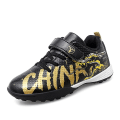 Miniatyrbillede 1 af 4: Drenge Fodboldsko Skridsikre fodboldsko Klamper Græs Fodbold Sneakers Yj3076 CNMR BlackGold 31