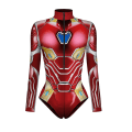 Miniatyrbillede 1 af 3: Kvinders halloween kranium 3d print langærmet bodysuit i ét stykke Zip Up trikot jumpsuit Y - Style 2 XL