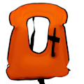 Miniatyrbild 1 av 4: Kaesichildren s Float Uppblåsbar simlivväst Vattensäkerhetsräddningsjacka CNMR Orange Kid