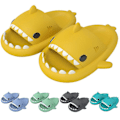 Miniatyrbilde 2 av 4: Shark tøfler Shark Cloud tøfler Cloud Shark Slides Søte shark tøfler for kvinner Anti-skli Nyhet Åpen tå Slides CNMR Dark Gray 40-41