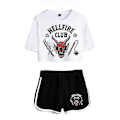 Pikkukuva 2 / 2: Stranger Things kausi 4 Hellfire Club Crop Shortsit CNMR Color 4 XS