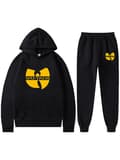 Hættetrøjer Langærmet hætte sweatshirt topbukser sæt Z Black Sets S