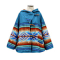 Miniatyrbilde 1 av 2: Kvinner Langermet Hette Overfrakk Farget Print Loose Coat Wrap CNMR M