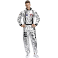 Pikkukuva 6 / 6: Astronautti Spaceman Cosplay -asu, hopea avaruuspuku Y M
