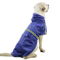 Miniatyrbillede 3 af 5: Stor Hunde Regnfrakke Justerbar Pet Vandtæt Beklædning Letvægts Regnfrakke Poncho Hættetrøjer ed Strap Reflekterende CNMR blue M