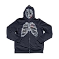 Miniatyrbillede 1 af 3: Y2K Full Zip Up hættetrøje Herre Gothic Efterår Vinter Sweatshirt V Style 2 M