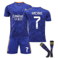 Miniatyrbillede 1 af 2: Real Madrid Away Royal Soccer Kits Fodboldtrøje T-shirt 22/23 H 7 Hazard L
