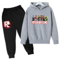 Miniatyrbillede 1 af 3: Sæt Robloxing Hættetrøje Drenge Piger Efterår Vinter Sweatshirt Tøj Børn Langærmede tegneserie afslappet hættetrøje 4-14 år gammel Billede Farve17 CNMR 160