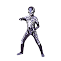Miniatyrbild 2 av 2: Halloween svart och vitt gift pojke Cosplay kostymset med maskkläder Barndräkt Spiderboy Tight Clothes Klänning H_a  130 -1 Black White 140