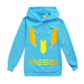 Miniatyrbilde 3 av 3: Barn Messi-trykk Uformell hettegenser Gutter Hettegenser Genser Gave 2-14 år - Sky Blue 120CM 5-6Y