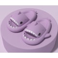 Miniatyrbillede 1 af 5: Shark Slippers Badetøfler EVA Shark Slippers Børn Kvinder Mænd Bløde Floppy Slippers Sandaler Nettøfler - Violet 23-23.5cm